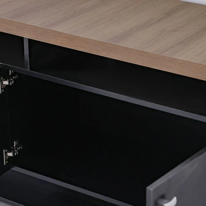 Phenom TV Unit up to 75 Inches - Black/Almond - With 2-Year Warranty