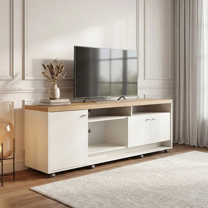 Phenom TV Unit Up to 75 inches - Almond/Off White - With 2-Year Warranty