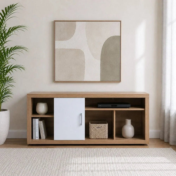 Denver TV Unit-Up to 55 Inches-Almond/White-With 2-Year Warranty