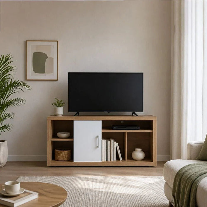 Denver TV Unit-Up to 55 Inches-Almond/White-With 2-Year Warranty