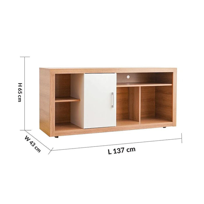 Denver TV Unit-Up to 55 Inches-Almond/White-With 2-Year Warranty