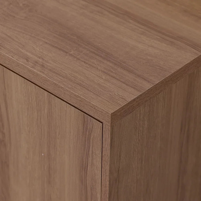 Titan TV Unit-Up to 65 Inches-Almond/Natural Wood- With 2-Year Warranty