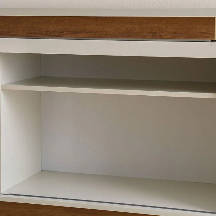 Lucia TV Unit with Extendable Top - Up To 55 Inches - Off White/Almond - With 2-Year Warranty