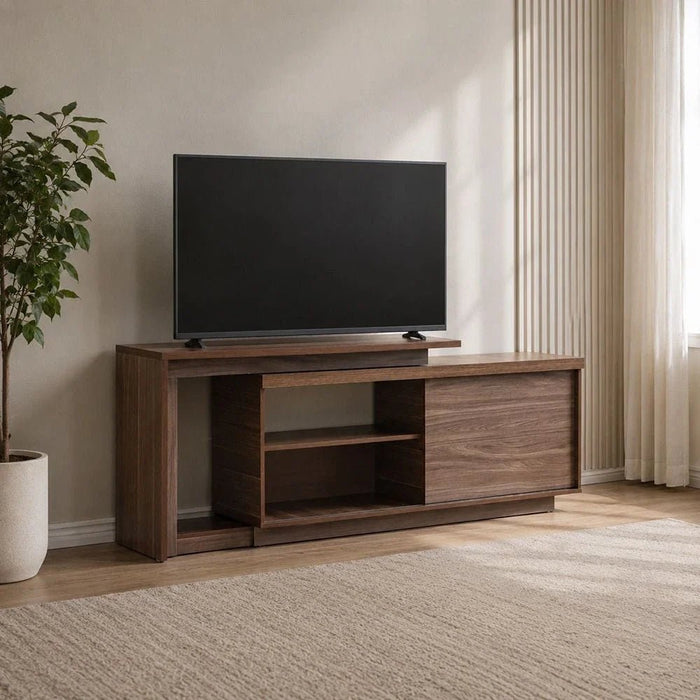 Lucia TV Unit with Extendable Top - Up to 55 Inches - Walnut/Oak - With 2-Year Warranty