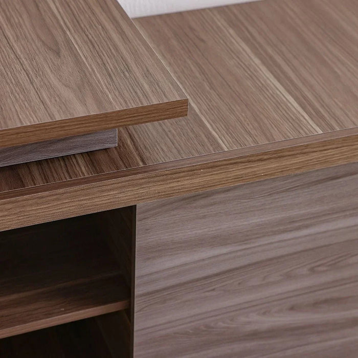 Lucia TV Unit with Extendable Top - Up to 55 Inches - Walnut/Oak - With 2-Year Warranty