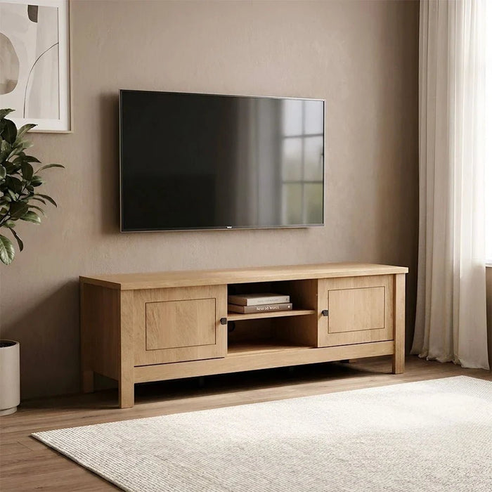 Athens 2Door Tv Unit Upto 60 Inches-Light Oak
