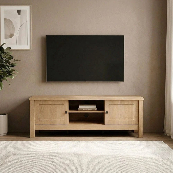 Athens 2Door Tv Unit Upto 60 Inches-Light Oak