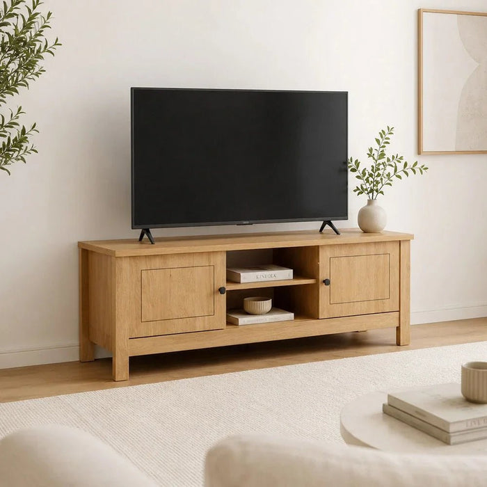 Athens 2Door Tv Unit Upto 60 Inches-Light Oak