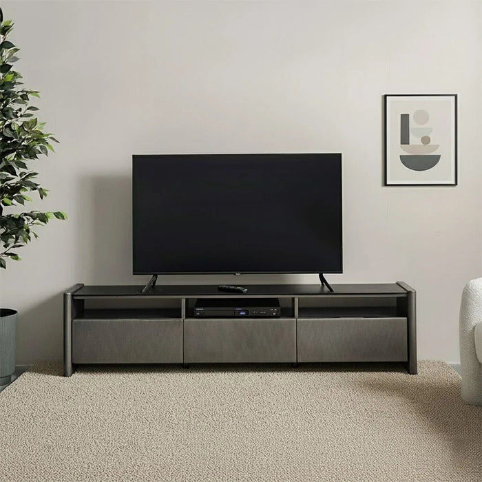 Millo 3-Drawer TV Unit - Up To 75 Inches - Grey Metallic - With 2-Year Warranty