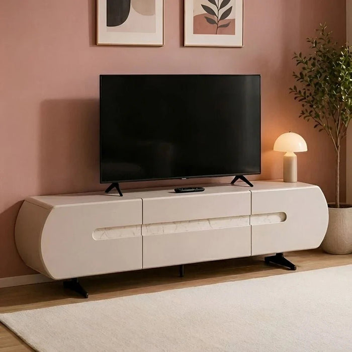 Cayman TV Unit With 2Doors & 1Drawers Up to 80 Inch - Grey/Black
