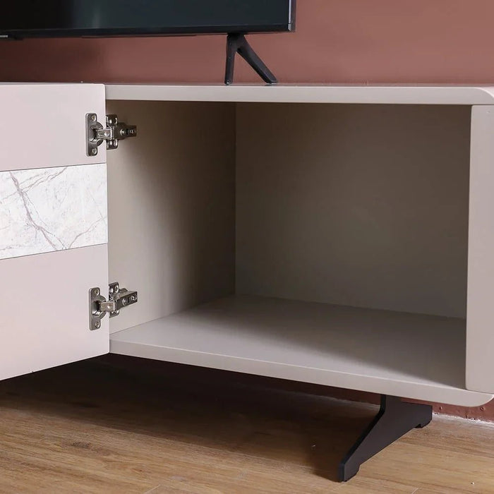 Cayman TV Unit With 2Doors & 1Drawers Up to 80 Inch - Grey/Black