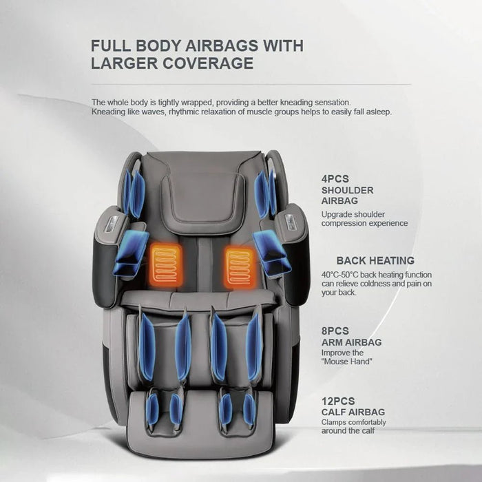 Miriad Massage Chair 3D Mechanish With Bluetooth And Voice Control-Black/Grey