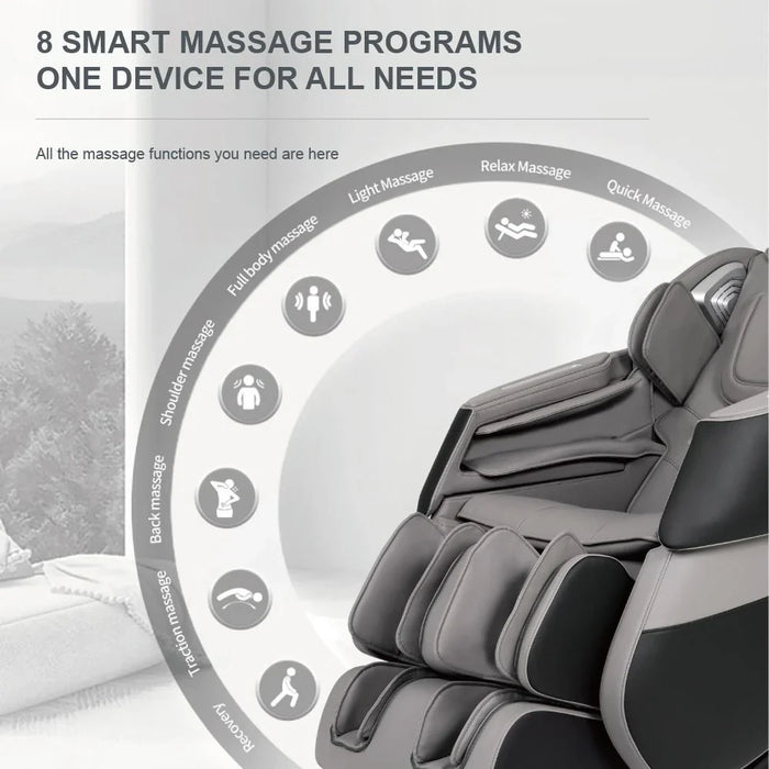 Miriad Massage Chair 3D Mechanish With Bluetooth And Voice Control-Black/Grey