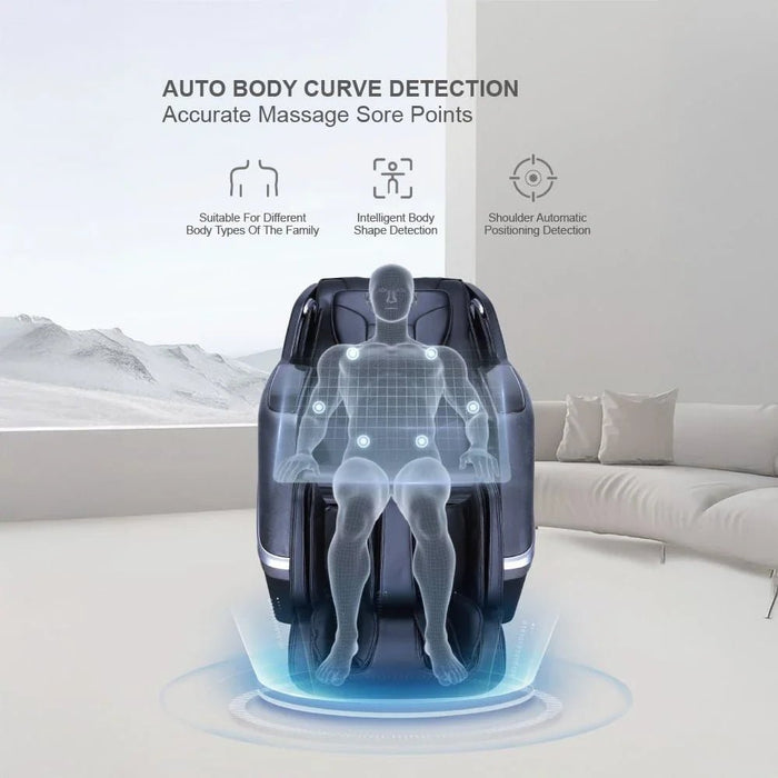 Gettisburg Massage Chair 2D Mechanism with Bluetooth Audio System - Black - With 2-Year Warranty