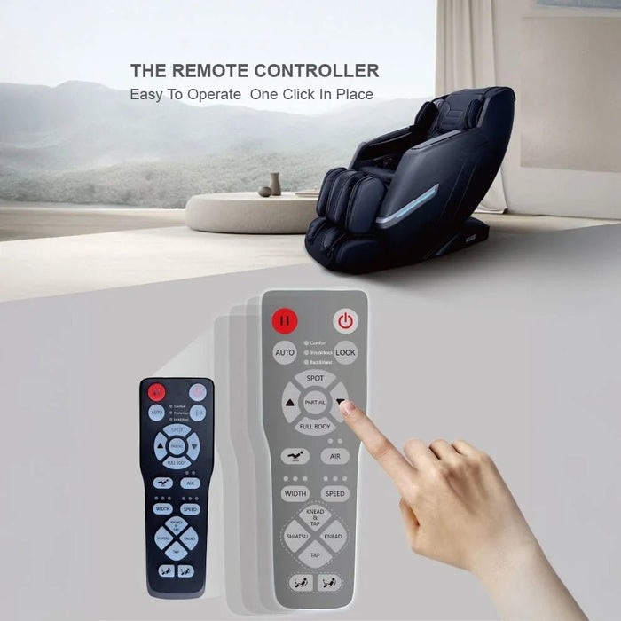 Gettisburg Massage Chair 2D Mechanism with Bluetooth Audio System - Black - With 2-Year Warranty