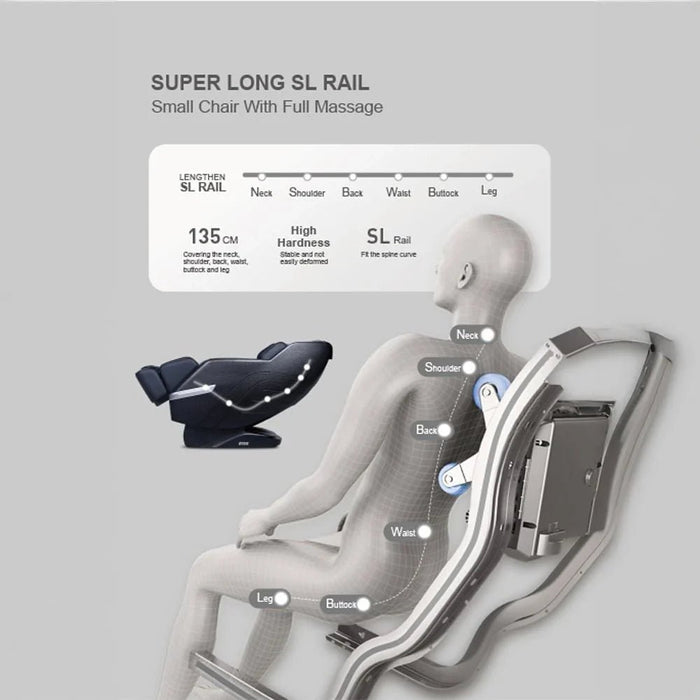 Gettisburg Massage Chair 2D Mechanism with Bluetooth Audio System - Black - With 2-Year Warranty