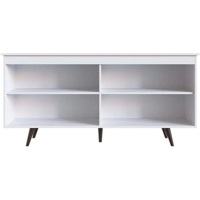 Railey TV Unit for TVs up to 50 Inches with Storage-White-With 2-Year Warranty