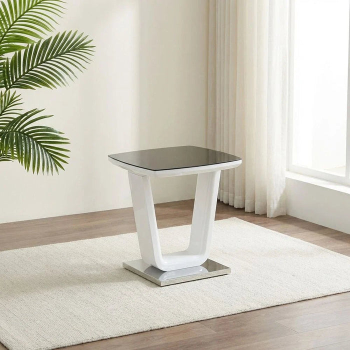 Salvador End Table-Black/White