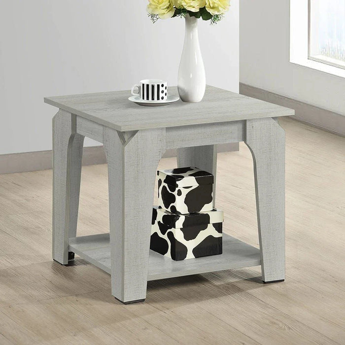 Edralin End Table-Timber White