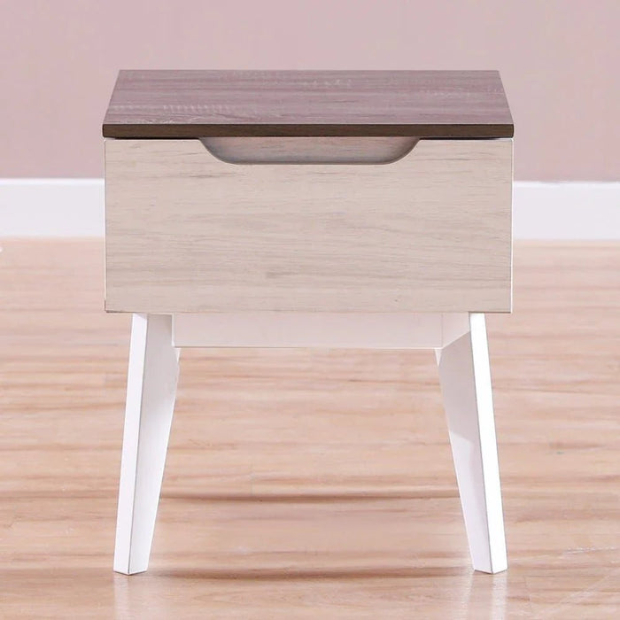 Hazel End Table-White