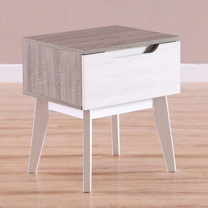 Hazel End Table-White