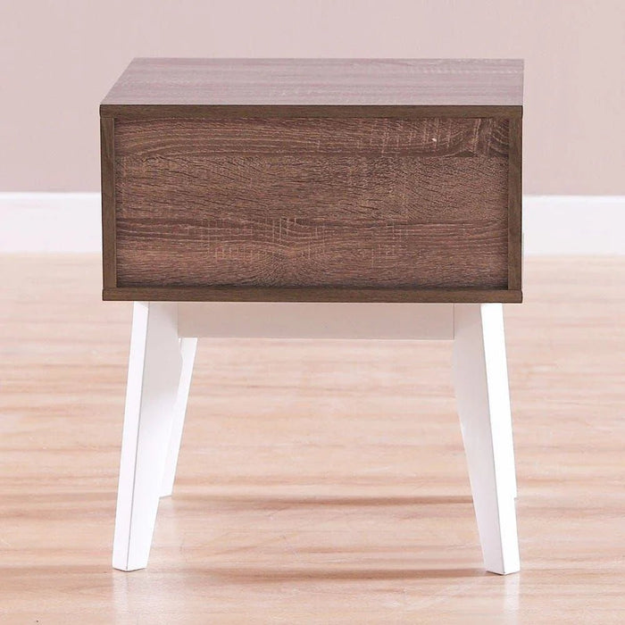 Hazel End Table-White