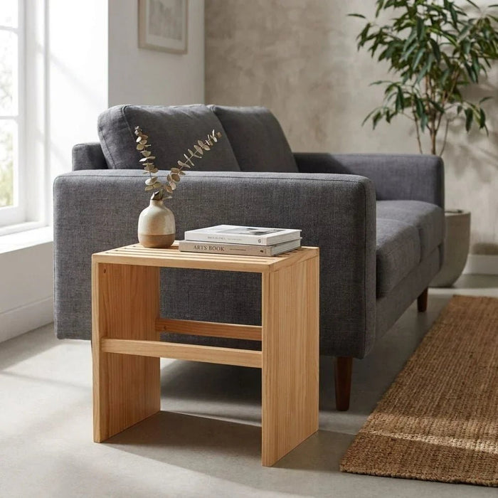Enoch End Table-Pine Natural-With 2-Year Warranty