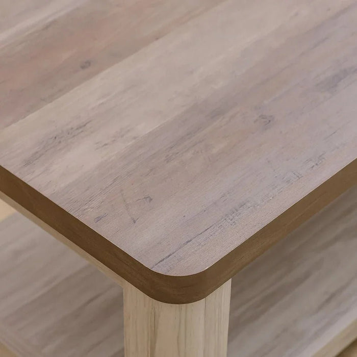 Olivos Coffee Table with Shelf-Ash Grey/Oak-With 2-Year Warranty