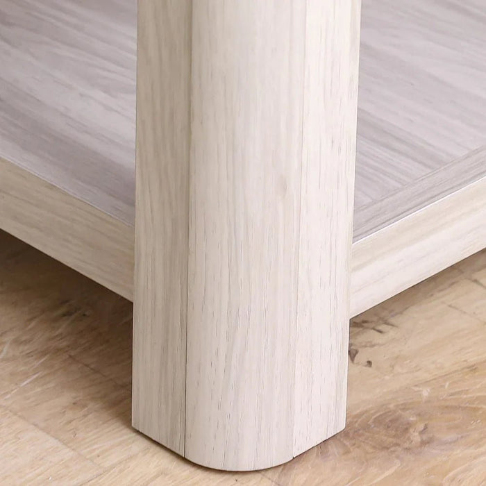 Olivos End Table with Shelf-Ash Grey/Oak-With 2-Year Warranty