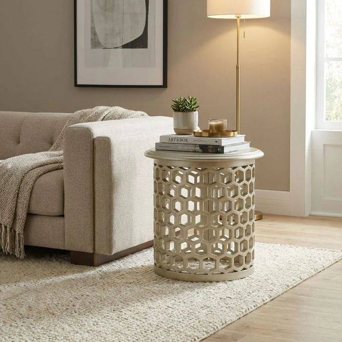 Bunbury End Table - Champagne Gold