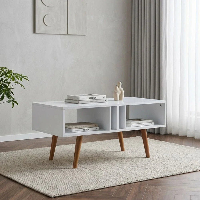 Melo Coffee Table-White-With 2-Years Warranty