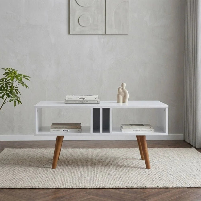 Melo Coffee Table-White-With 2-Years Warranty