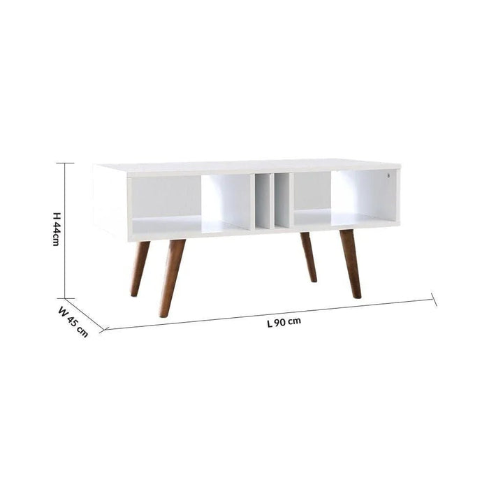 Melo Coffee Table-White-With 2-Years Warranty