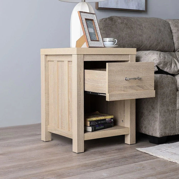 Verano End Table-White Oak