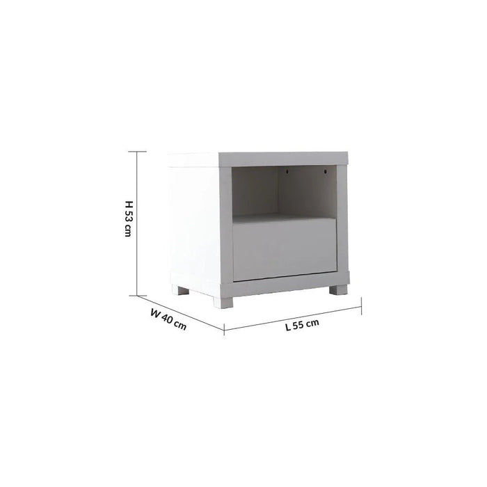 Kalmal End Table-Pearl White