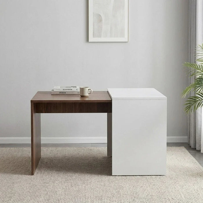 Theo Coffee Table-Walnut/White
