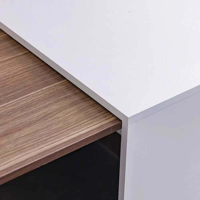 Theo Coffee Table-Walnut/White