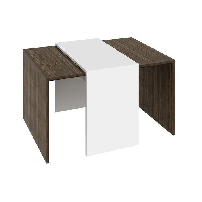 Theo Coffee Table-Walnut/White