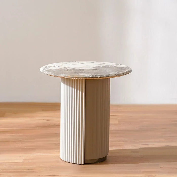 Hesdin Round Small Coffee Table - Light Grey - With 2-Year Warranty
