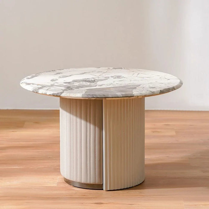 Hesdin Round Medium Coffee Table - Light Grey - With 2-Year Warranty