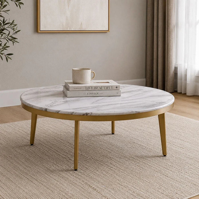 Trident Coffee Table-Grey/Laminate Marble-With 2-Year Warranty