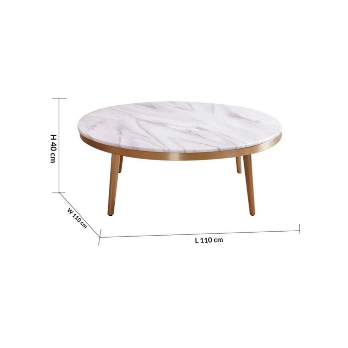 Trident Coffee Table-Grey/Laminate Marble-With 2-Year Warranty