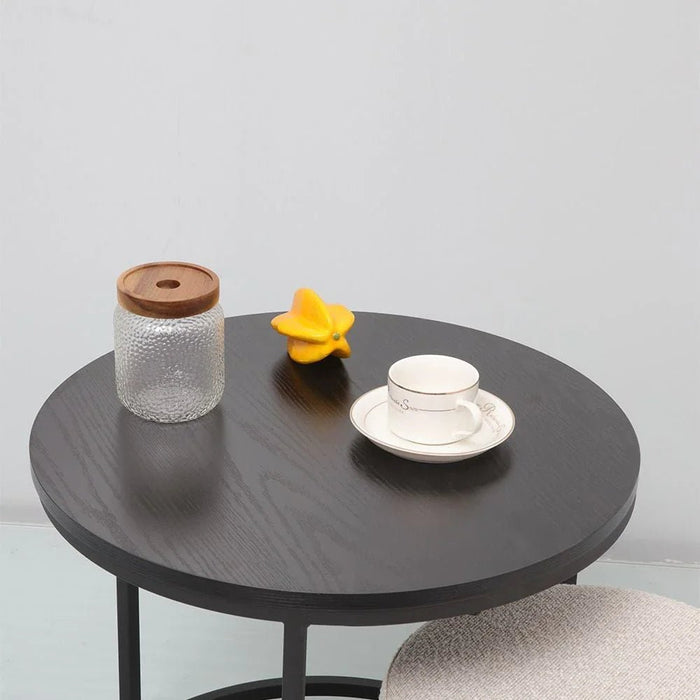 Myro Coffee Table + Stool-Black/White-With 2-Year Warranty