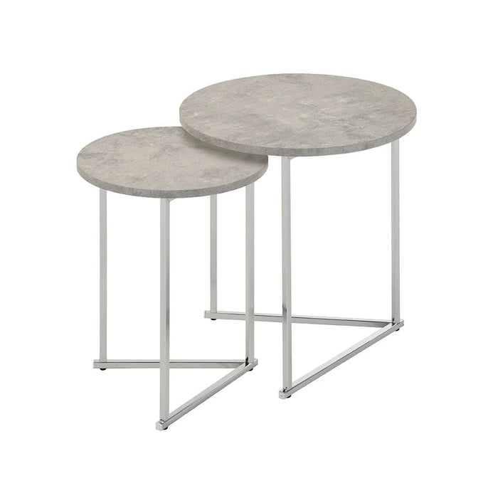 Mesen Nesting Table - Set of 2 - Grey - With 2-Year Warranty