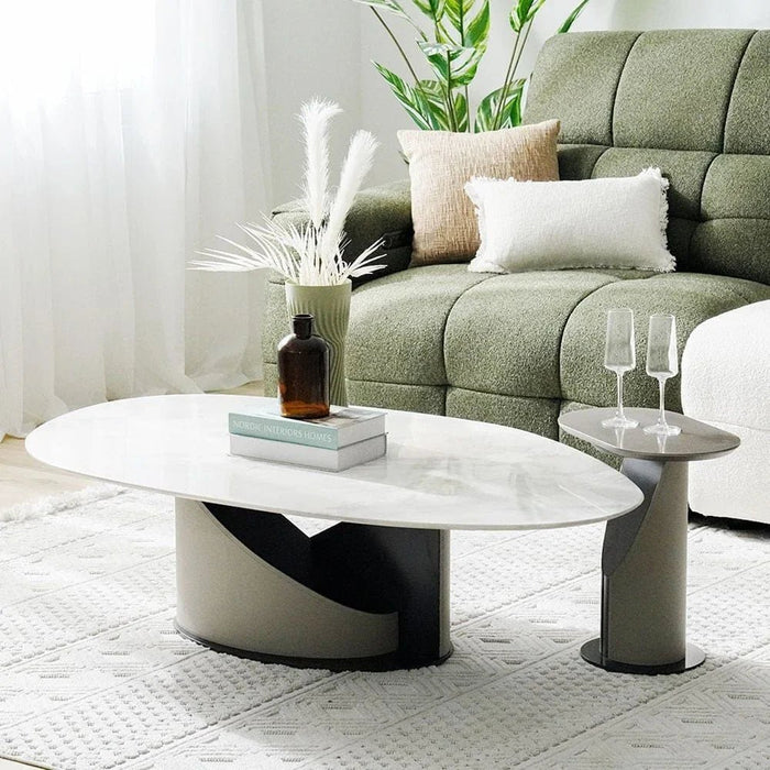 Escro Coffee Table + End Table Set-Marble-With 2-Year Warranty