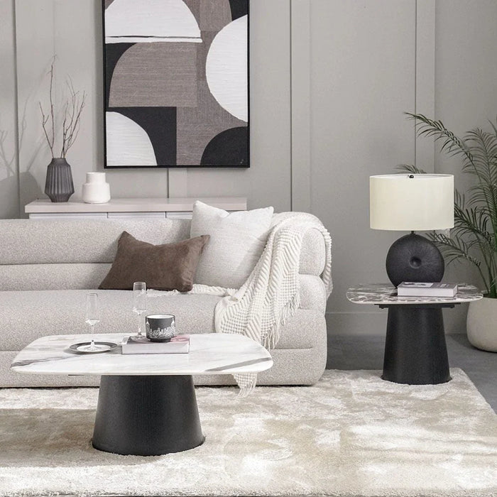 Solace Coffee Table + End Table Set-Marble-With 2-Year Warranty