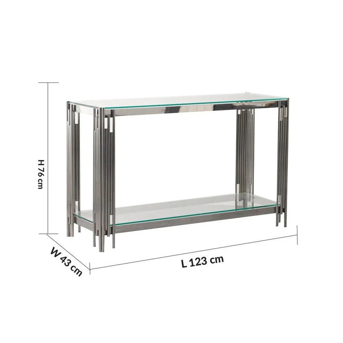 Nail Console Table - Stainless Steel - With 2-Year Warranty