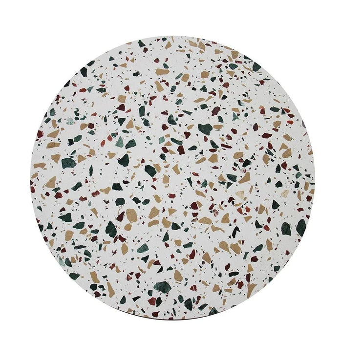 Venveto Round Coffee Table-White Pattern-With 2-Year Warranty