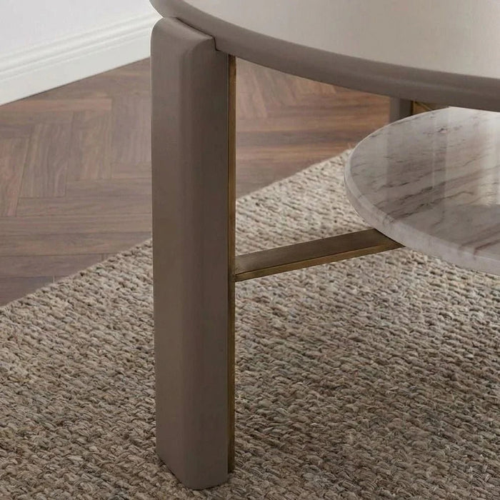 Artemis Round Coffee Table-Matte Grey-With 2-Year Warranty