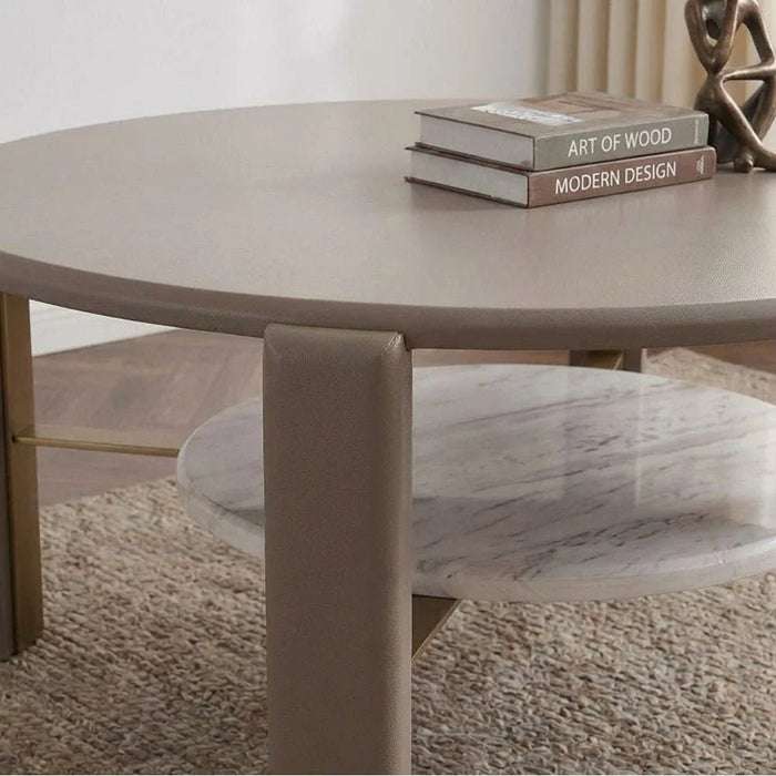 Artemis Round Coffee Table-Matte Grey-With 2-Year Warranty